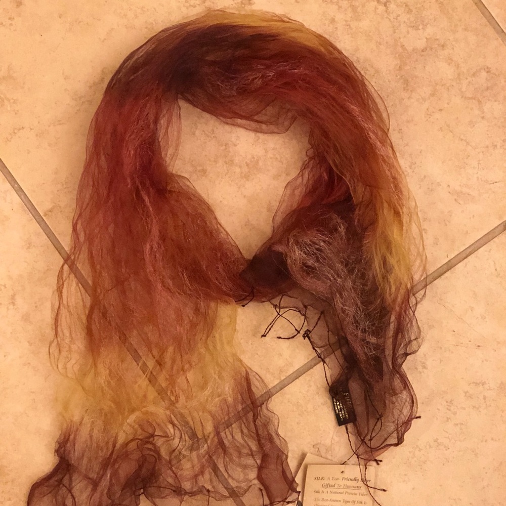 Natural silk scarf